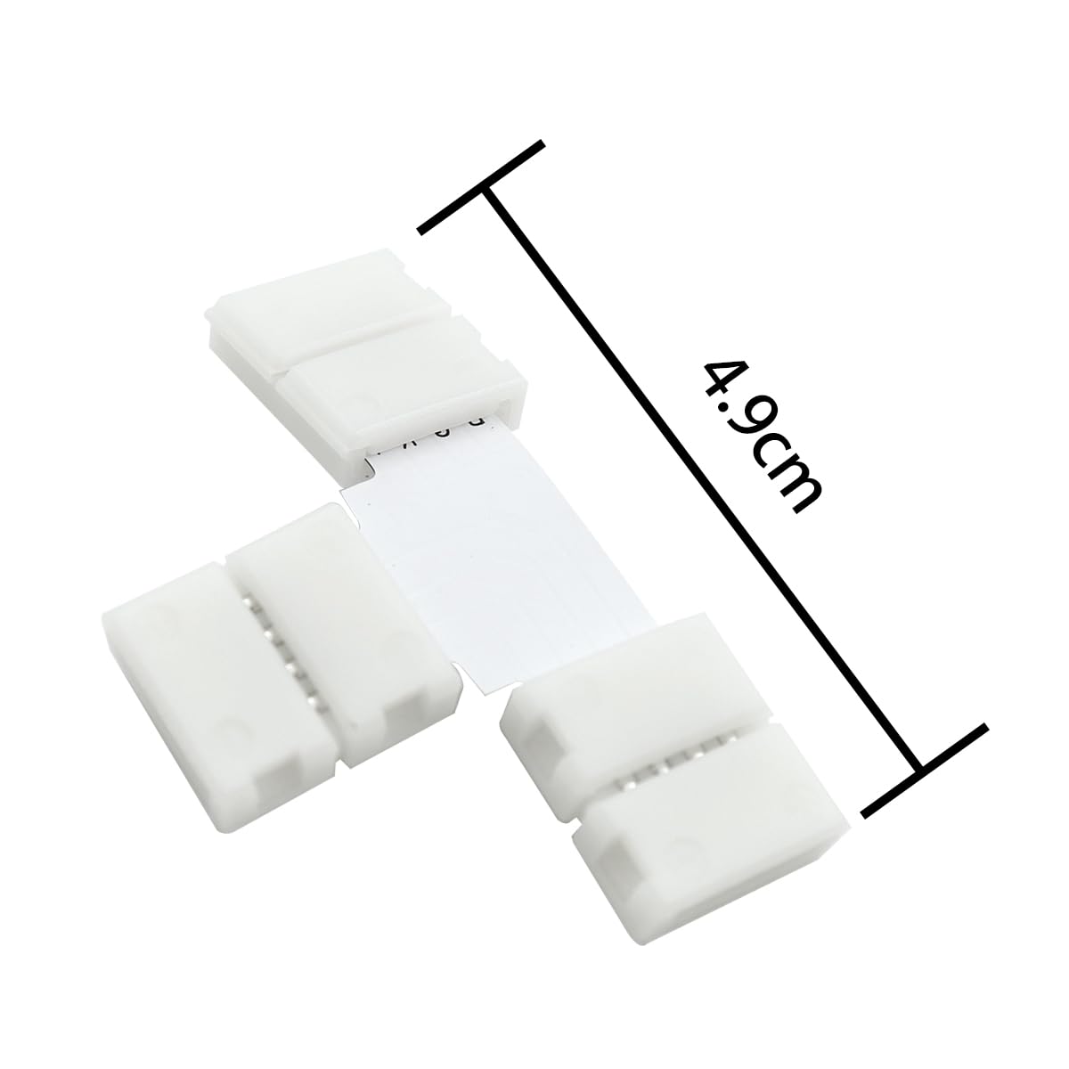 Sarini LED Strip Connector 4 Pin 10 Mm LED Strip Corner Connector 6 Pieces LED Strip Connector T-Shaped LED Connector For 5050 3528 RGB LED Strip - Image 2