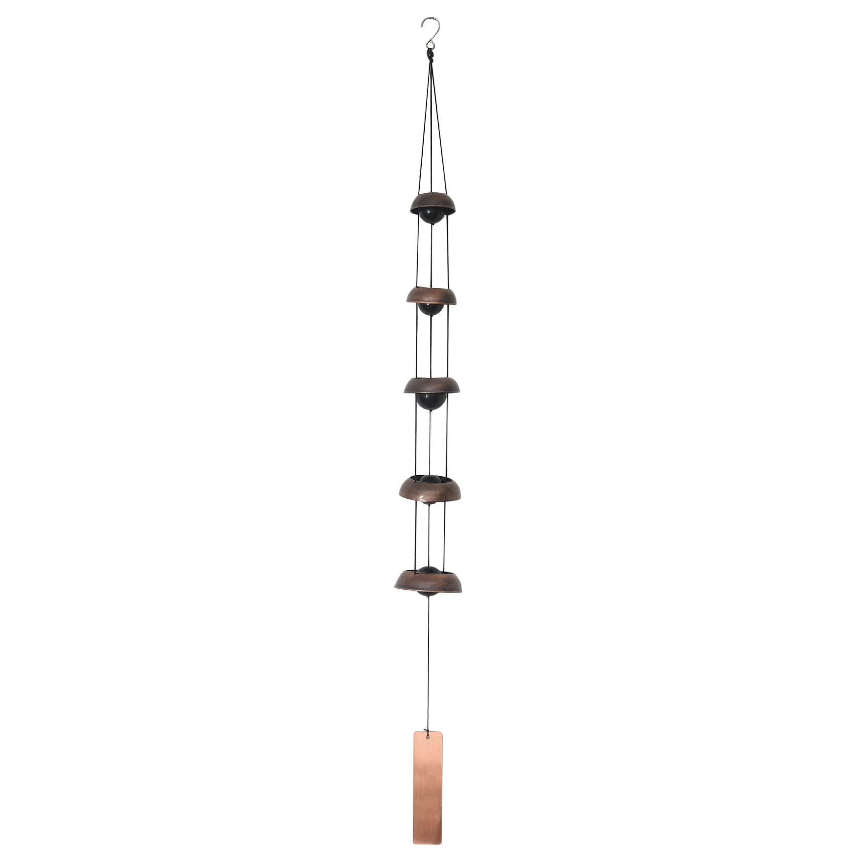 detee Bell Wind Chimes Temple Wind Bell with 5 Bells,Feng Shui Wind Chime for Home Yard Outdoor Decoration Memorial Wind Chime