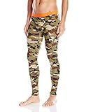 MYPAKAGE Men's Weekday First Layer Base Layer Bottom, Camo/Orange, Medium