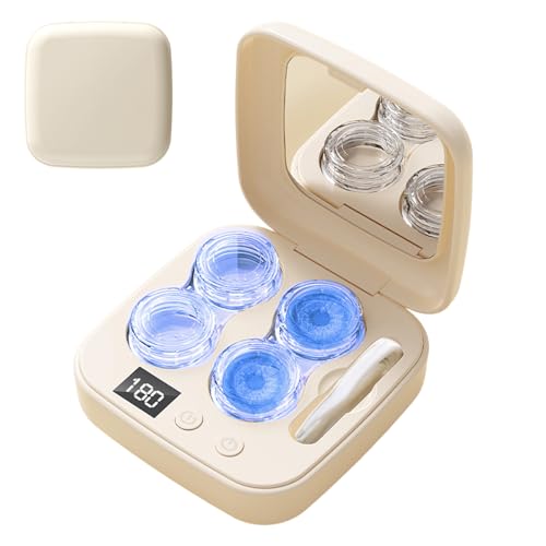 Dispositivo De Limpieza De Lentes De Contacto - Limpiador Portátil Con Tipo C | Estuche Para Lentes De Contacto Ultrasónico: Para De Colores Y Lentillas Diarias, Para Mujeres, Adultos, Viajes E