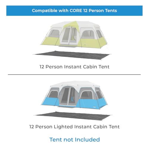 CORE Outdoor Tent Footprints | Perfect Tarp Camping Accessories for Easy Camp Setup (12 Person Instant Cabin Tents) by CORE - Image 2