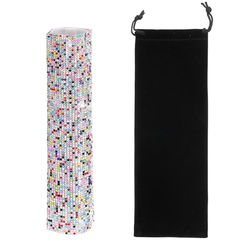 Housse de micro à strass universelle avec pochette velours pour microphone sans fil
