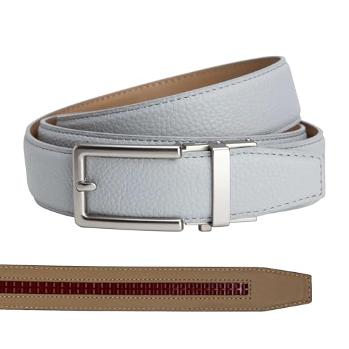 Image of Nexbelt Men's Vegan Leather Ratchet Belt - Adjustable No-Hole Belt for Golf, Casual, and Dress - Cut-to-Size, 1 3 /8 inch Wide