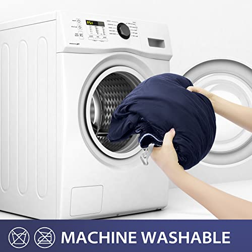 La Meack Super Stretch Sofa Covers For Sectional Sofa Set, L Shape Washable Couch Covers, 2Pcs Slipcovers Protector With 2Pcs Pillowcases For Dog Cat Pets Kids (3 Seat Sofa + 3 Seat Chaise, Navy) #TOP5