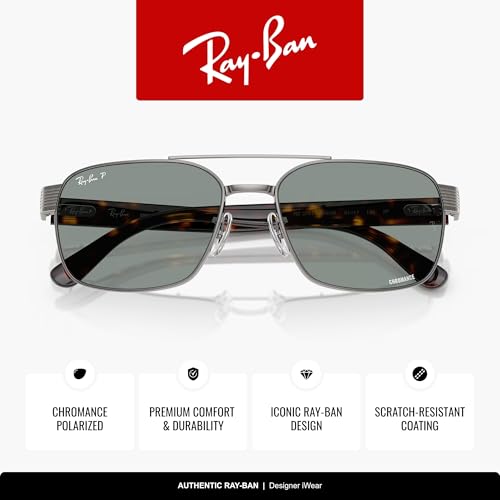 Image of Ray-Ban RB3751CH Polarized Square Sunglasses for Men for Women
