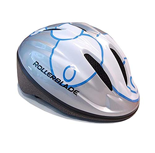 Rollerblade Junior RB5 Skate Helmet, Adjustable Size, White/Blue