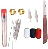 Big Eye Steel Needle Set，Hosenwelt Sewing Kit, 37PCS Sewing Tool Set, Thread Kit for Sewing Clothes, Portable DIY Hand Made Craft Set, Multi-Purpose Needle and Thread Kits