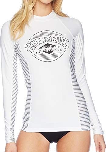 Billabong Women's Surf Dayz Performance Long Sleeve Rashguard White Medium