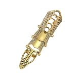 ABJFJE Punk Rock Armor Knuckle Joint Full Finger Double Loop Ring Gothic Activity Rings Halloween Co