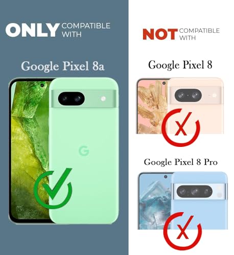 Image of Jkobi Lifetime Anti-Yellow MagSafe Compatible Clear Back Cover Case for Google Pixel 8a (Sleek Hard Crystal | Shockproof and Camera Protection)