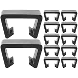 STOBAZA 12 Pezzi Clip per Mobili in Pp e PE in Vimini Nero Morsetti Facili da Installare per Fissaggio Rapido e Resistente per Divani Modulari da Esterno e Sedie