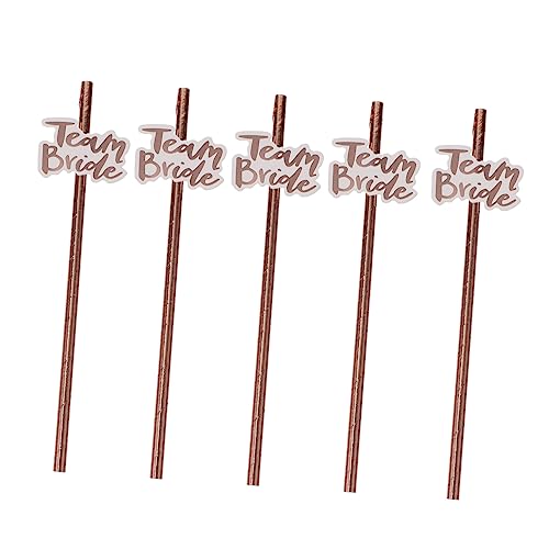 20 pitillos flexibles de papel dorados para fiestas miniatura 1