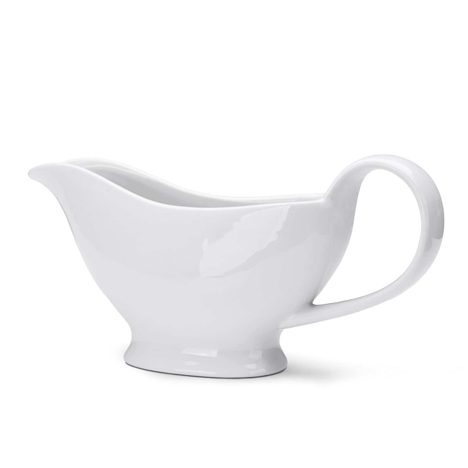 WishDeco White Gravy Boat 6.8 oz Ceramic Gravy Jug