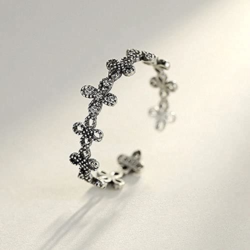 Bague de doigt ouvert diamant ajustable contre les erreurs de taille