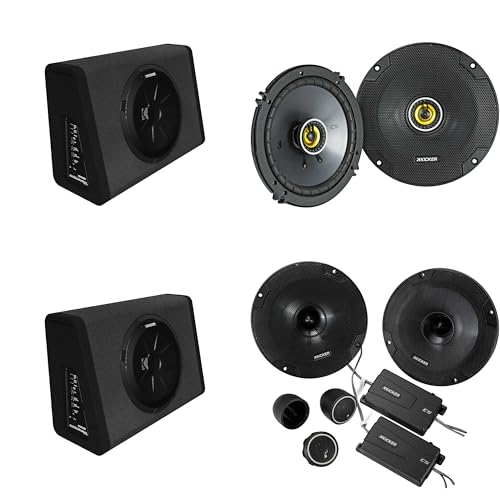 Kicker (2) 11PT250 Powered Sub Enclosure & 46CSS654 6.5