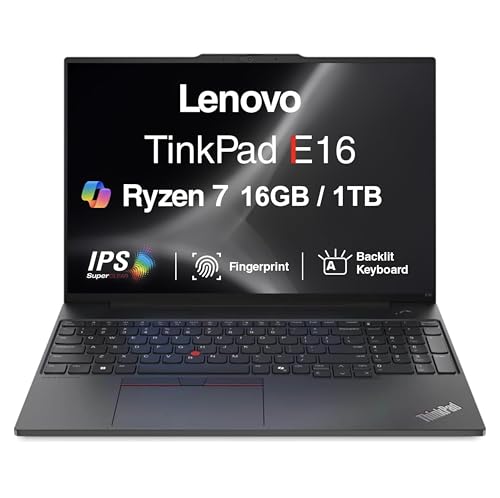 Lenovo Thinkpad E16 Gen 2 �r�W�l�X�m�[�g�p�\�R�� 16�C���` IPS FHD+ �f�B�X�v���C (AMD Ryzen 7 7735U�A16GB DDR5�A1TB PCIe SSD�ACopilot�A�o�b�N���C�g�t��KB�A�w��AThun