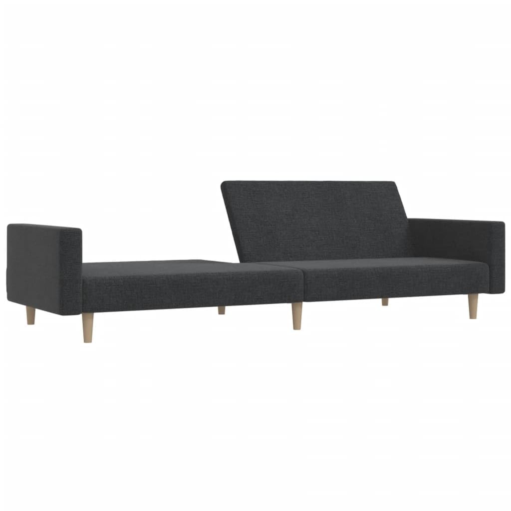 Sofá Cama de 2 plazas Tela Gris Oscuro,Mobiliario,Sofás,29kg-375728