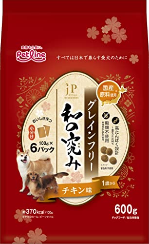ジェーピースタイル 和の究み ドッグフード 小粒 グレインフリー チキン味 1歳から【国産/アルミ小分け】 600g(100g×6)