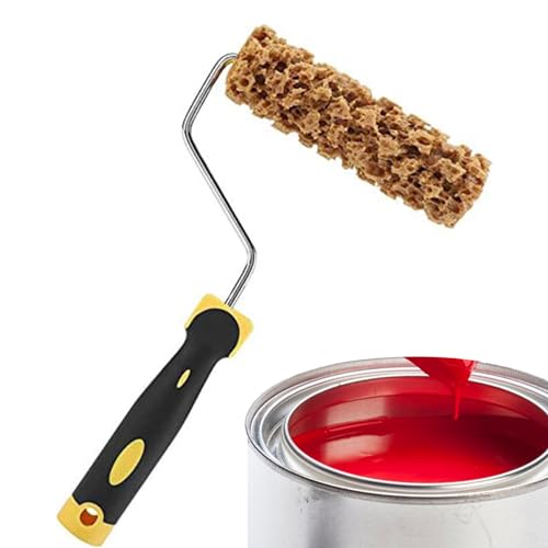 PRIMUZ Rodillo de pintura, rodillo de pintura de pared de 30,5 x 16 x 4 cm, herramienta de rodillo de pintura de pared, accesorios de pintura para puerta, pared, techo, uso interior y exterior
