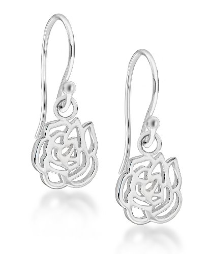 Preisvergleich Produktbild Tuscany Silver Ohrhänger Sterling Silber Geschnitten Rose