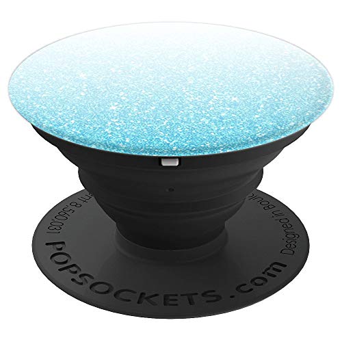 Light Blue Ombre Malibu Blue Gradient Pretty Gift For Women PopSockets Grip and Stand for Phones and Tablets