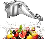 2026 Neu Saftpresse Manuell, Edelstahl Zitronenpresse, Sicherer Obstpresse for Zitronen, Orangen, Granatapfel, Einfach frische Säfte Pressen (XL)