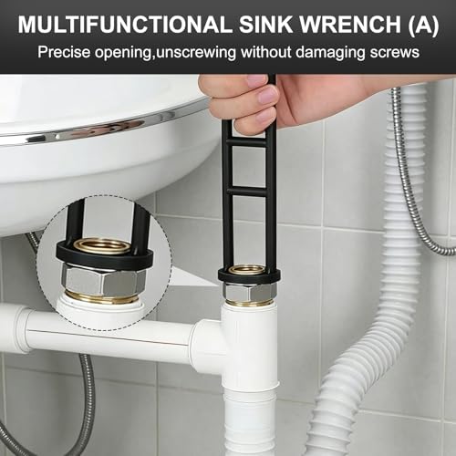 Clé universelle pour robinet double format pour espaces étroits