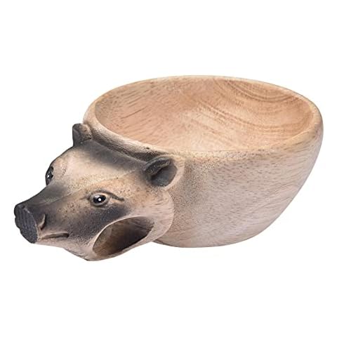 Kuksa Handmade Carved Wooden Mug- Kuksa Guksi Animals Head Cup, for Travelers, Outdoor Camping, and Bushcraft Drinking Camp Cup,Nice Gift for Who Likes Nature Cover