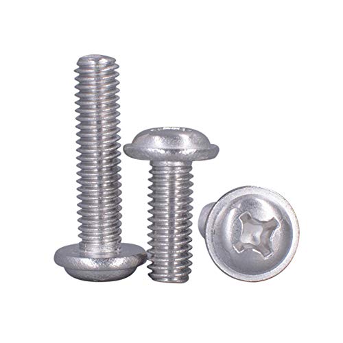 Preisvergleich Produktbild Edelstahl 304, Pfannenkopf mit Dichtungsschraube, Schranktürschublade, Verlängerung, Griffschraube M4 * x22x30x40x45-M3 * 12 50 Tabletten