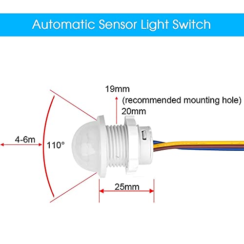 Kkhouse Hot Light Switch Pir Sensor Detector Smart Switch Led 110V 220V Pir Infrared Motion Sensor Switch Auto On Off (With Terminal) #TOP5