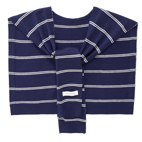 Image of WaJuemy Sweater Shawl Wraps for Women Sweater Knitted Knotted Shawls Travel Casual Scarf Cape Shoulder Tops Fashion Wrap