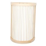 LIFKOME Lámpara de Pared de Bambú Luz Decorativa Artesanal para Interiores Diseño Sencillo y Compacto para Dormitorio y Sala