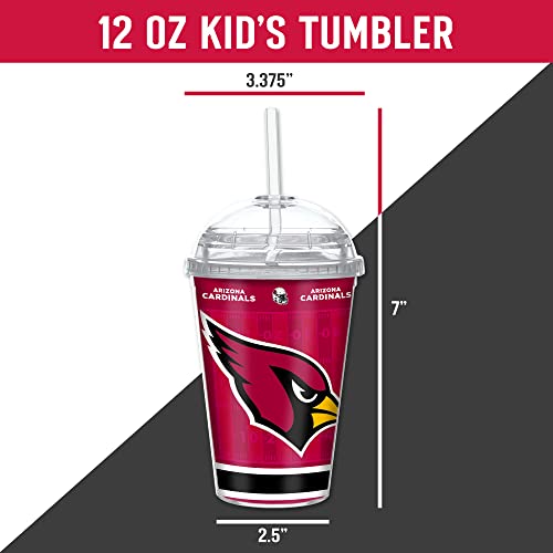 Image of Rico Industries NFL Football Rookie of The Year 12oz Acrylic Tumbler, Youth Tumbler with Swirly Straw