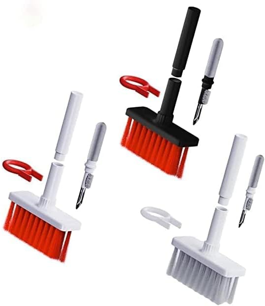 Generic 5-in-1 Multi-Function Laptop Cleaning Brush/Keyboard Cleaning kit/Gadget Cleaning kit Gap Duster Key-Cap Puller for Laptop, Keyboard and Earphones(Multi Colour), RT999