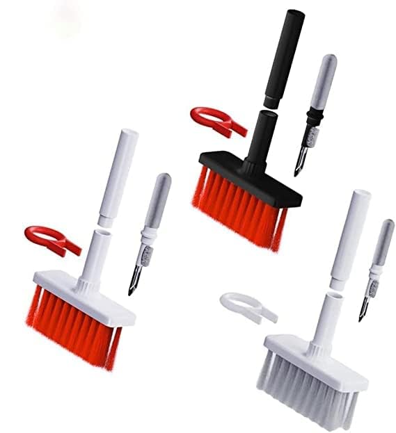 Image of 5-in-1 Multi-Function Laptop Cleaning Brush /Keyboard Cleaning kit /Gadget Cleaning kit Gap Duster Key-Cap Puller for Laptop, Keyboard and Earphones (Multi Colour)
