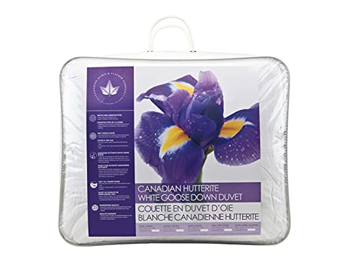 Canadian Down & Feather Co - All Season Weight Canadian Hutterite Goose Down Comforter King Size - 400 TC Shell 100% Cotton - Made in Canada