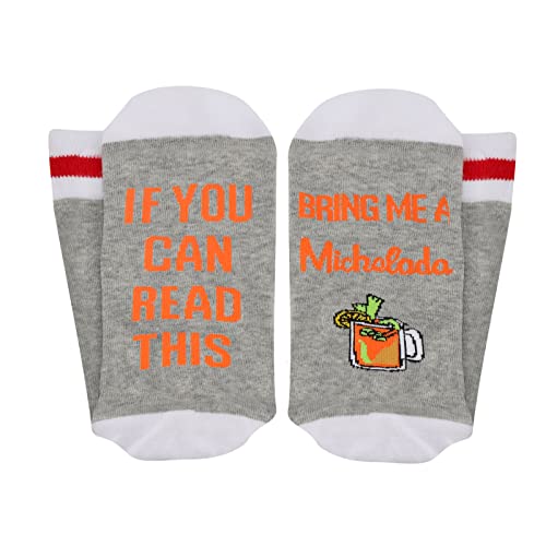 GJTIM 2 Pairs Mexican Cerveza Cocktail Gift If You Can Read This Bring Me Funny Drinking Gift Socks3