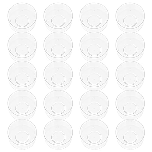 SHERCHPRY Contenedores de Plástico para Velas DIY Cajas Redondas Retardantes de Llama 20 Unidades Molde para Hacer Velas Artesanales Apto para Parafina y Cera de Soja Kit Manualidades