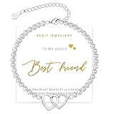 VorIrydian Pulsera de Corazón Infinito para Mujer, Pulsera para Mujer, Pulseras de Corazón de Amistad para Mujeres, Niñas, Regalos de Cumpleaños de Navidad, Regalo para Mamá/Hija