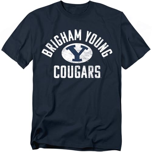 Brigham Young University BYU Official BYU Cougars Logo Unisex Adult T-Shirt BYU Cougars Logo Large