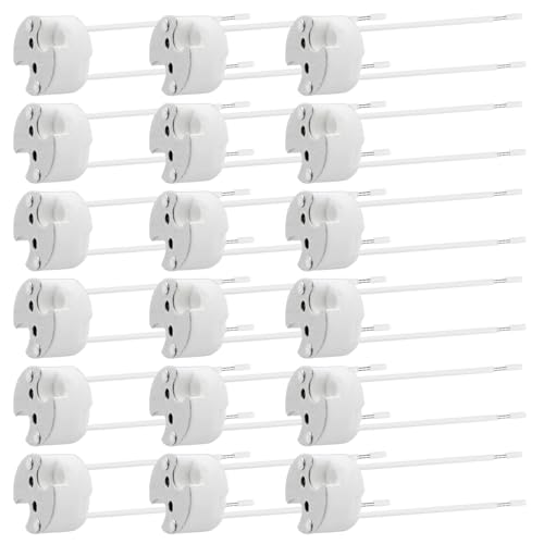 30 casquillos GU5.3 de cerámica, con cable de silicona de 14 cm, 12 V-250 V, 2 A, máx. 100 W, GU5.3, conector de cerámica, casquillo MR16, casquillo para lámparas halógenas LED