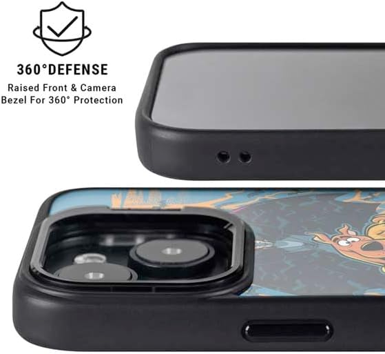 Skinit Kickstand Phone Case Compatible with iPhone 14 - Officially Licensed Scooby Doo Beware of Dracula Design