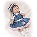 Réincarné Bébé Girs, Réel en Vinyle Souple en Silicone Poupées Réalistes Réincarné Enfant en Bas Âge Lifelike Bébé Fille Jouets pour Age3 + 40CM
