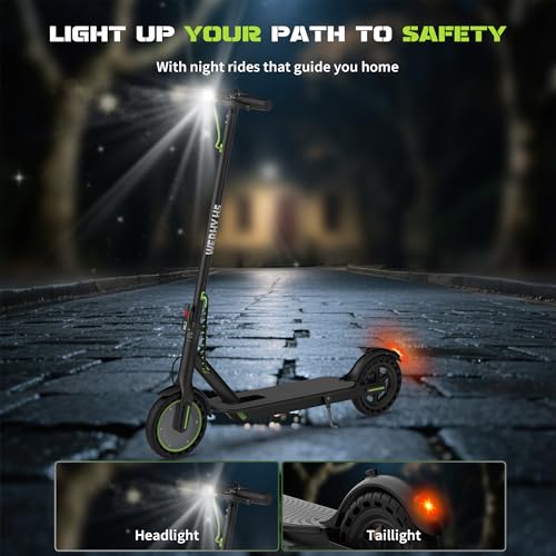 Image of WERHY Electric Scooter with 8.5 inch /10 inch Solid Tire, 350W /500W Powerful Motor & 19 /22 MPH Top Speed, 16 /25 Miles Range, Folding E Scooter with Dual Braking for Teens and Adults