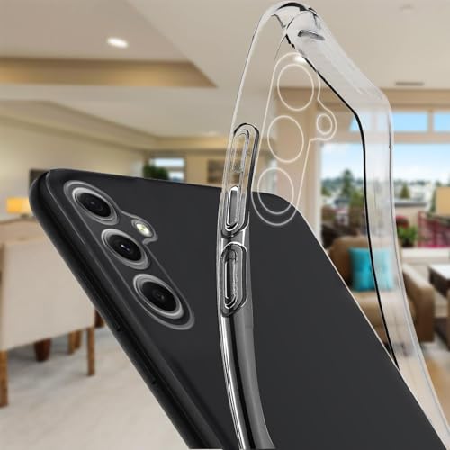 Image of REALCASE Silicone Samsung M35 5G Back Cover Case, Scratch Resistant Protective Crystal Clear Transparent Shock Proof Bumper Back Cover Case for Samsung Galaxy M35 5G