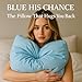 Claire De Lune Cloud Co. Breakup Gift for Her – Soft Blue Bamboo Pillow That Hugs Back | Emotional Support Pillow for Anxiety, Crying, Dorm Gifting & Self-Care (Blue His Chance)