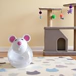 Beige Interactive Cat Toy, Mouse Shape Treat Dispenser, Food Storage Holder for Indoor Cats and Kittens, Cat Mice and Animals Toys for Pet Increases IQ Interactive & Food Dispensing - Image 3