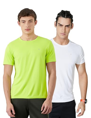 Image of Amazon Brand - Symbol Men's Solid Active Regular Fit Sports T-Shirt | Round Neck | Half Sleeve (Available in Plus Sizes)