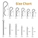 VIGRUE 250PCS Hairpin Cotter Pin Assortment Kit 12 Sizes Zinc Plated Steel Small Hitch Clip Pins Locking Set