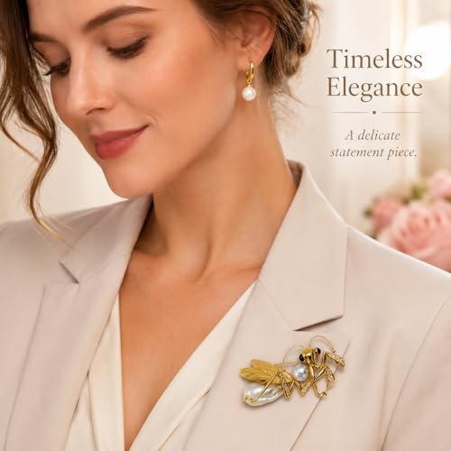 Image of 18K Gold-Plated Animal Brooch for Women Zirconia Pin Birthday Holiday Gift for Girlfriend Mother Wife
